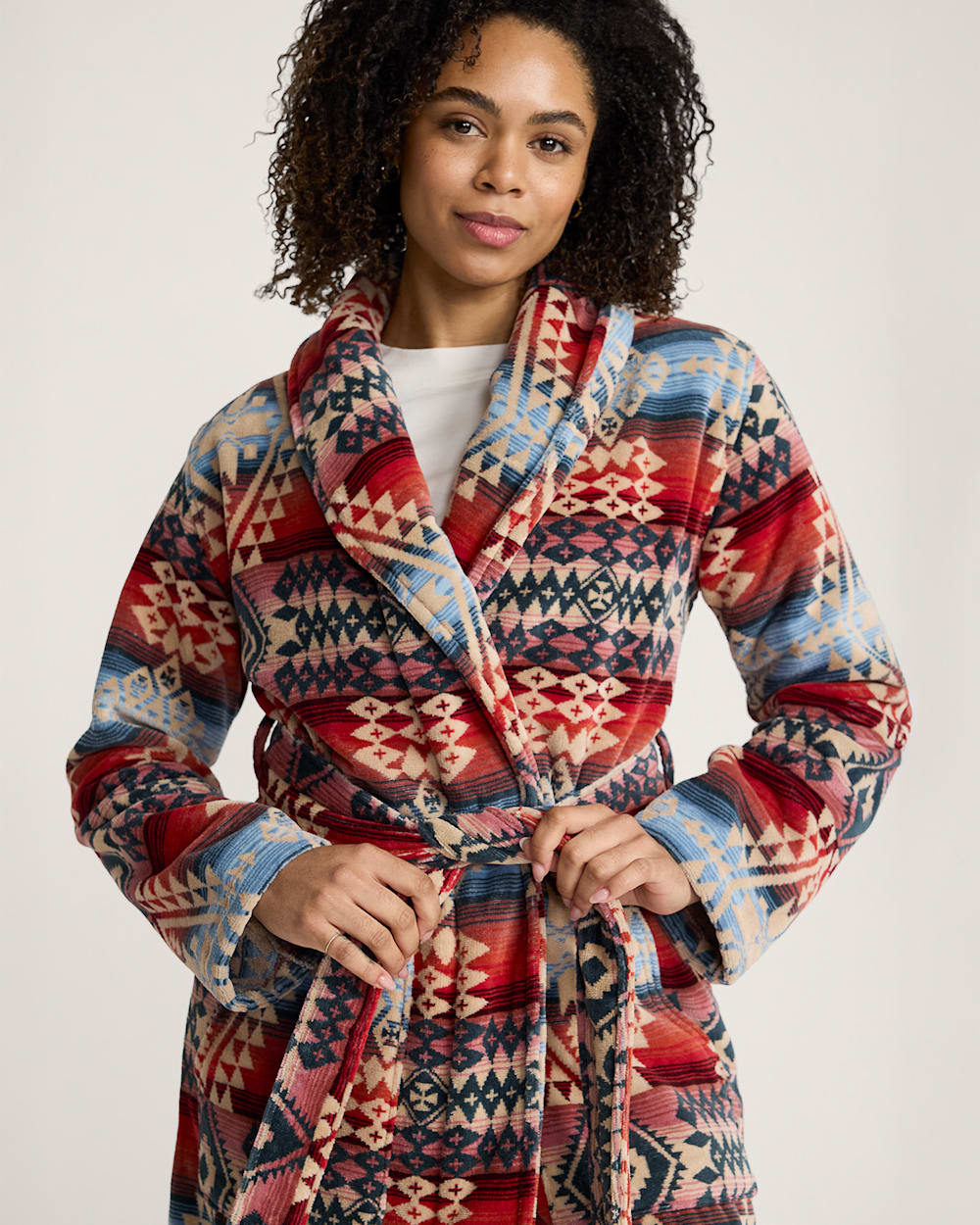 PENDLETON WOMEN'S COTTON TERRY VELOUR BATHROBE