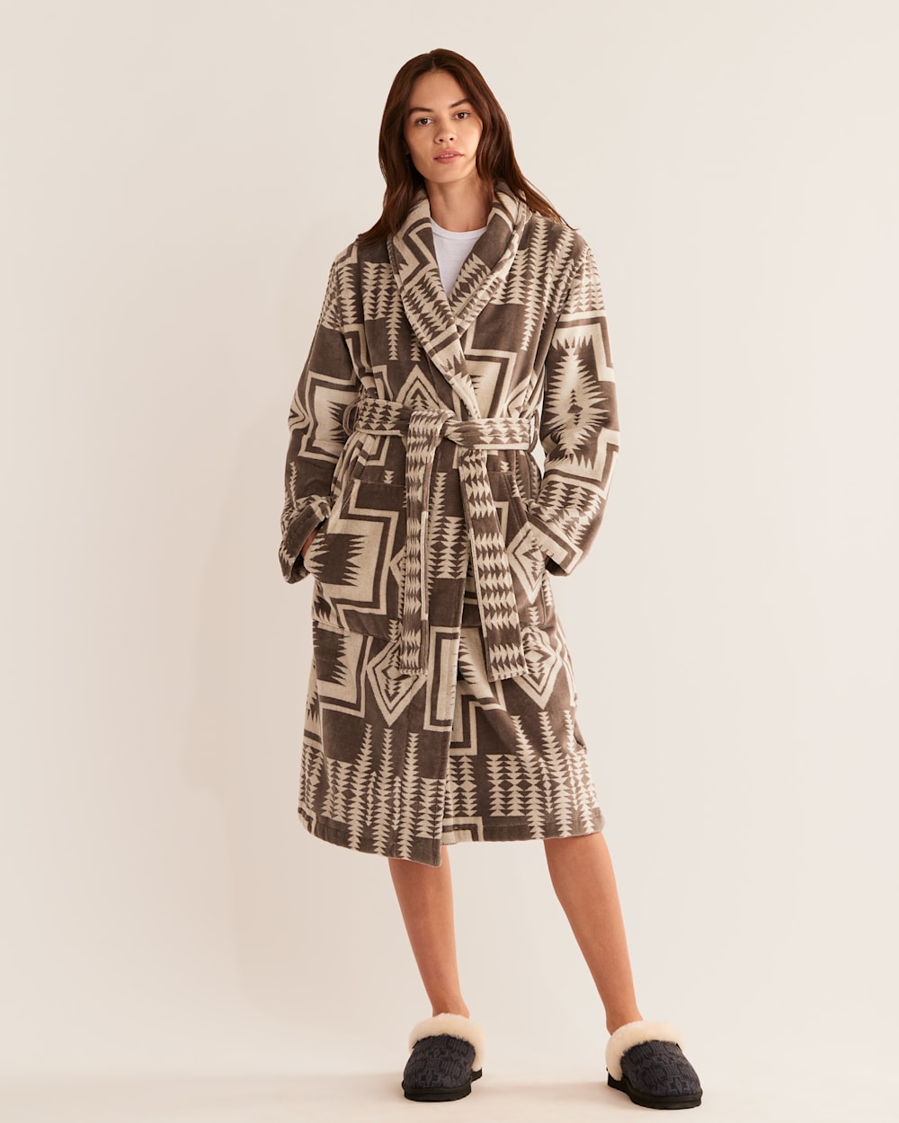 PENDLETON WOMEN'S COTTON TERRY VELOUR BATHROBE