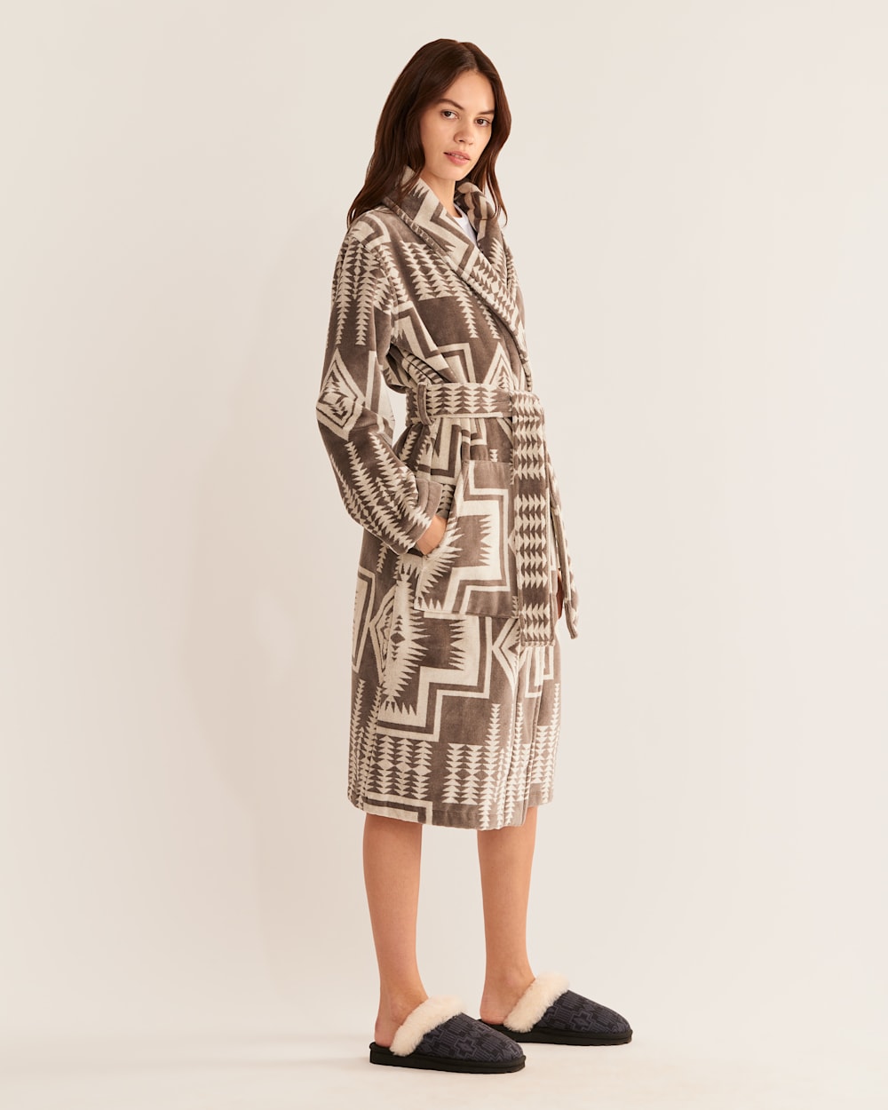 PENDLETON WOMEN'S COTTON TERRY VELOUR BATHROBE