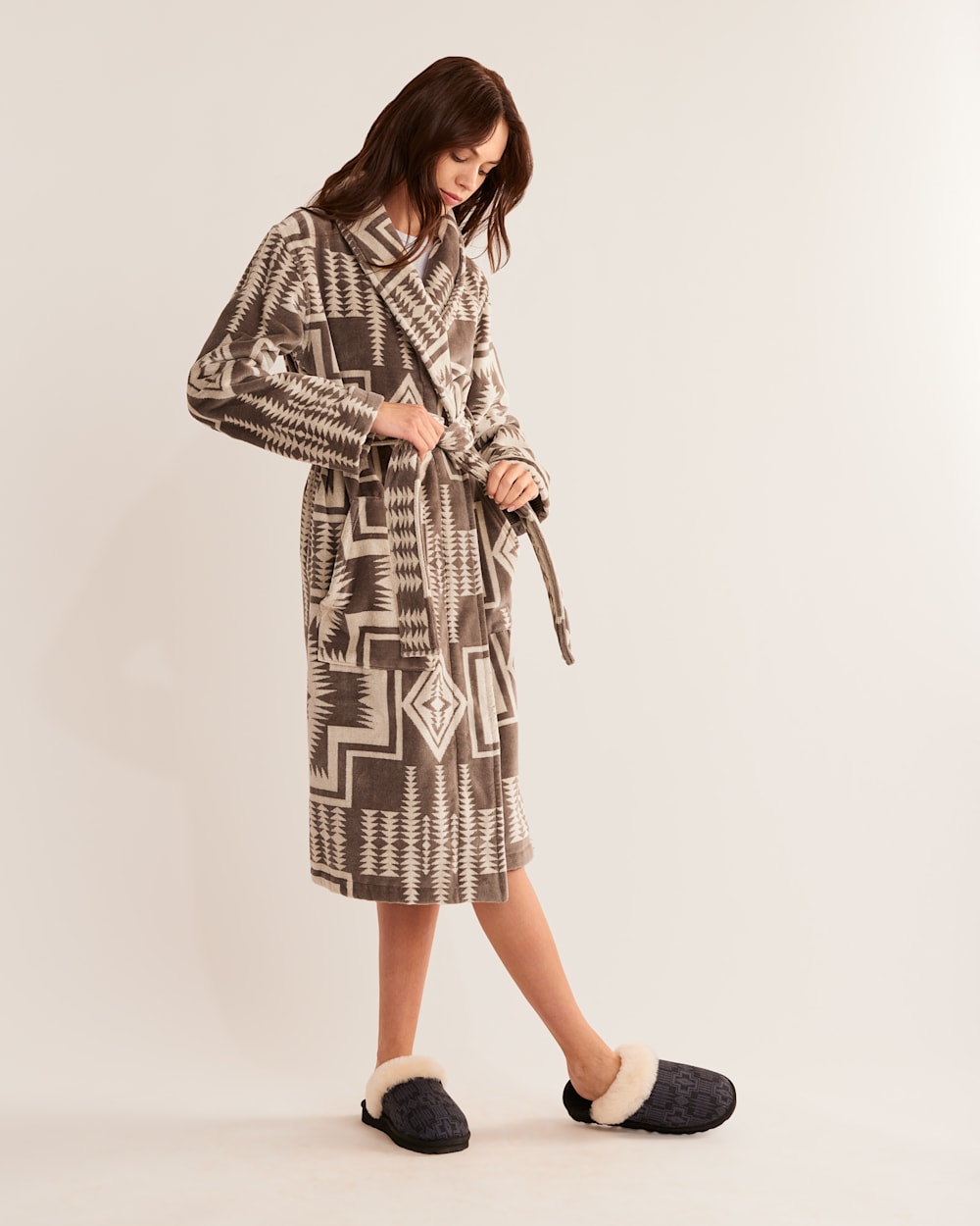 PENDLETON WOMEN'S COTTON TERRY VELOUR BATHROBE