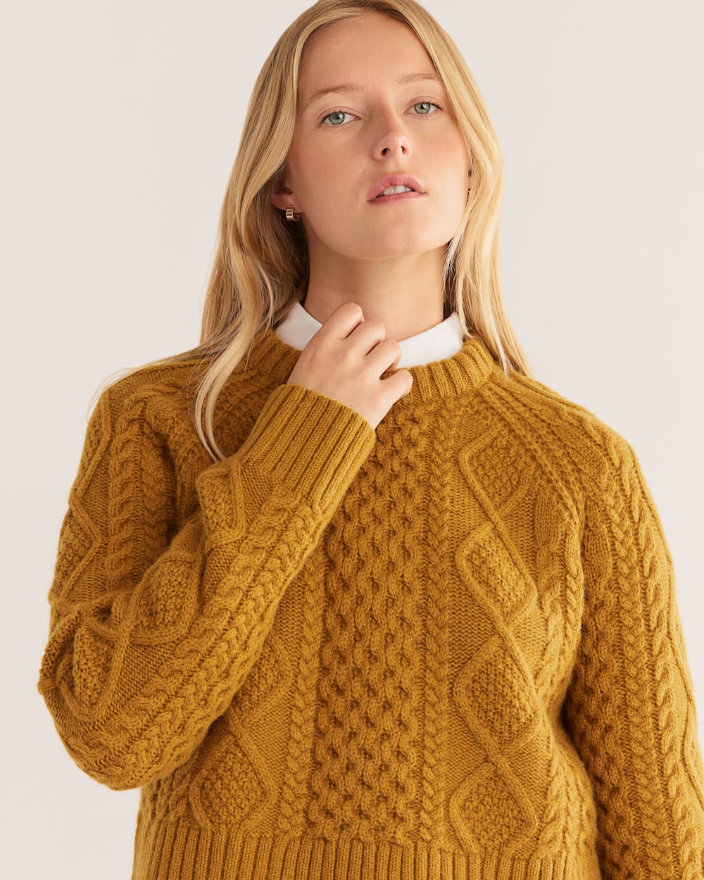 PENDLETON WOMEN'S SHETLAND COLLECTION FISHERMAN SWEATER
