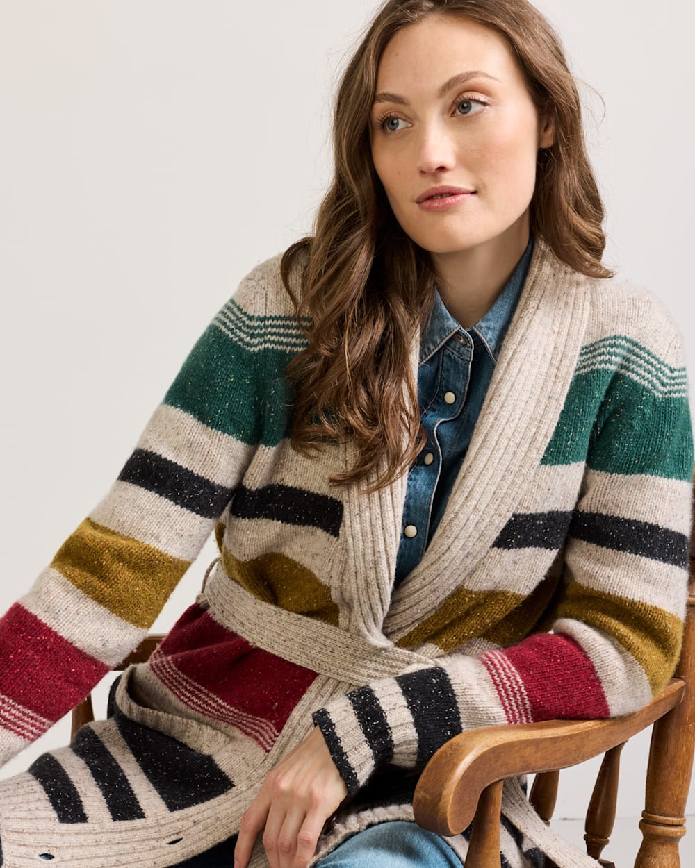 PENDLETON WOMEN'S CAMP STRIPE CARDIGAN