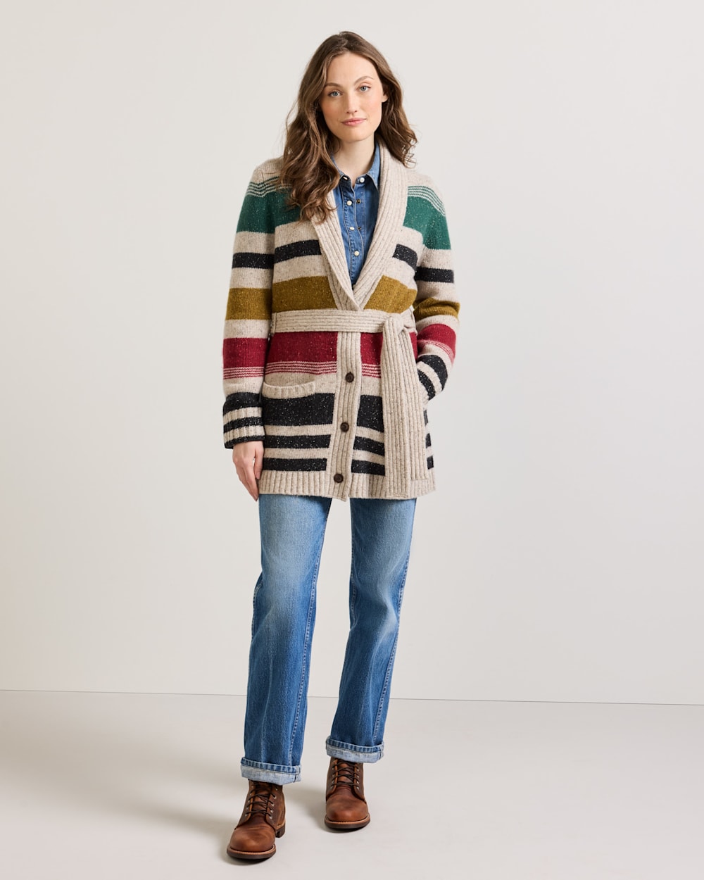 PENDLETON WOMEN'S CAMP STRIPE CARDIGAN