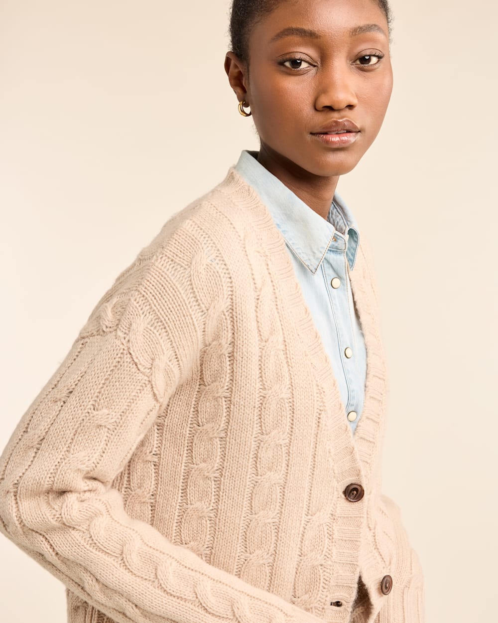 PENDLETON WOMEN'S SHETLAND COLLECTION FISHERMAN CARDIGAN