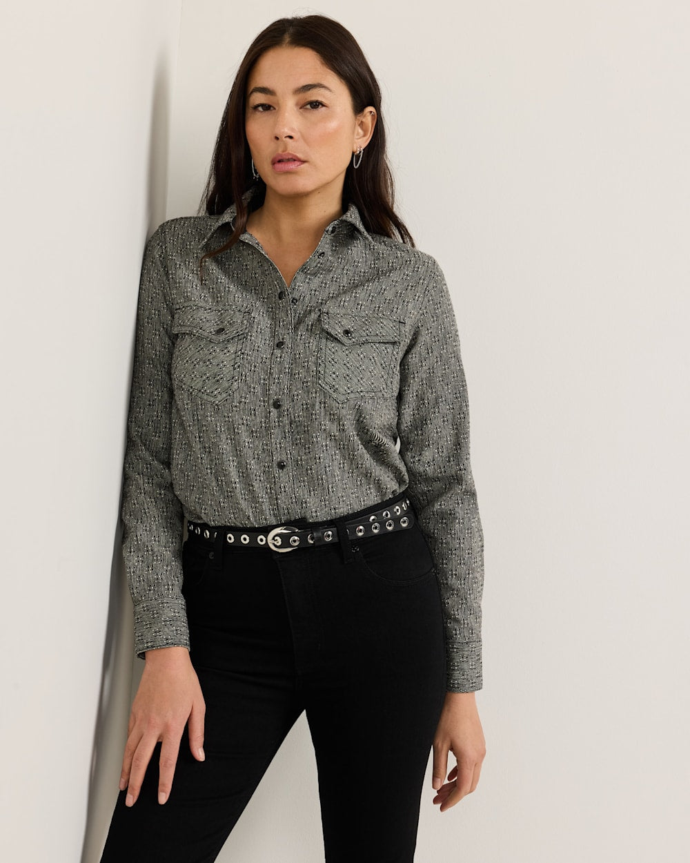 PENDLETON WOMEN'S TEXTURED WOOL GAMBLER SHIRT