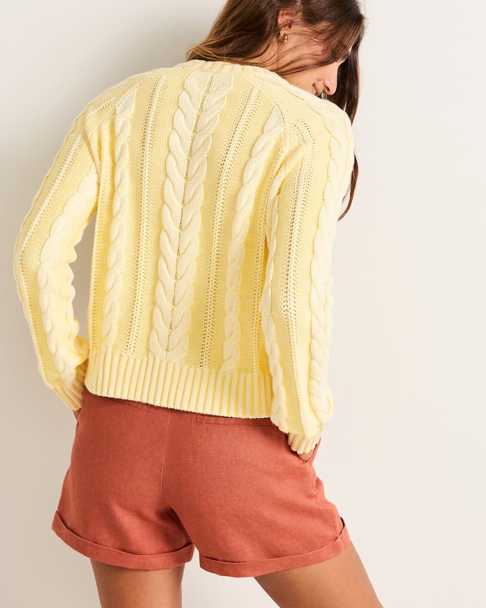 PENDLETON WOMEN'S COTTON CABLE SWEATER