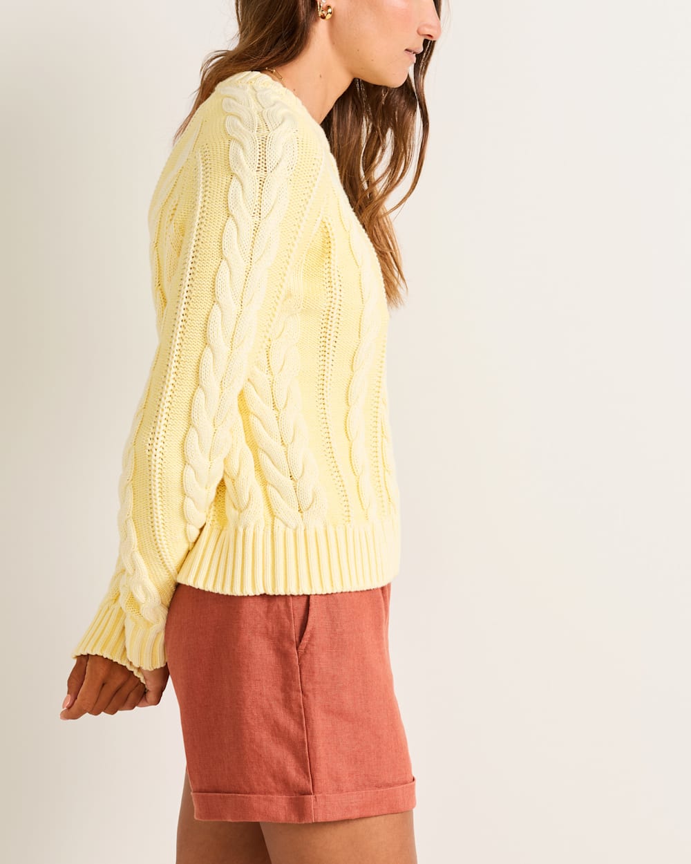 PENDLETON WOMEN'S COTTON CABLE SWEATER