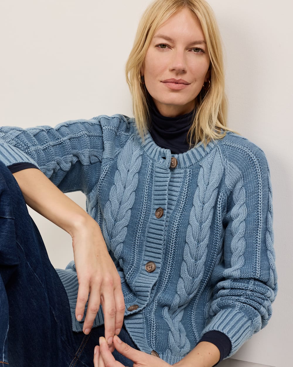 PENDLETON WOMEN'S COTTON CABLE CARDIGAN