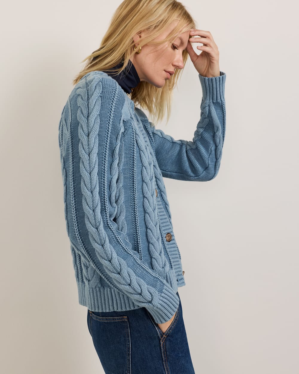 PENDLETON WOMEN'S COTTON CABLE CARDIGAN