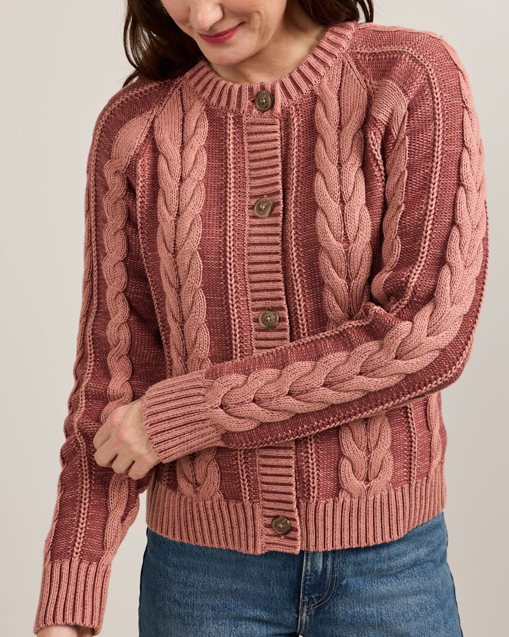 PENDLETON WOMEN'S COTTON CABLE CARDIGAN