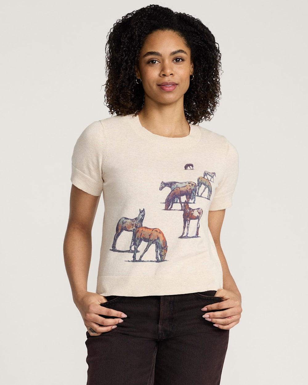 PENDLETON WOMEN'S WILD HORSE COTTON SWEATER