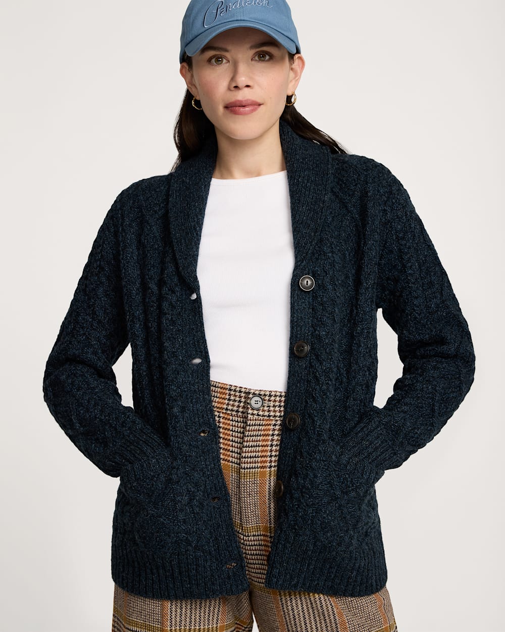 PENDLETON WOMEN'S FISHERMAN WOOL CARDIGAN