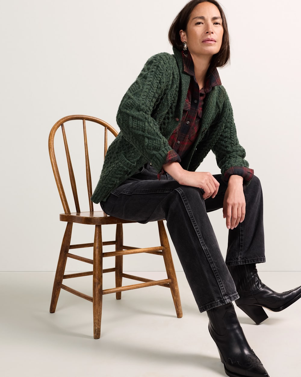 PENDLETON WOMEN'S FISHERMAN WOOL CARDIGAN