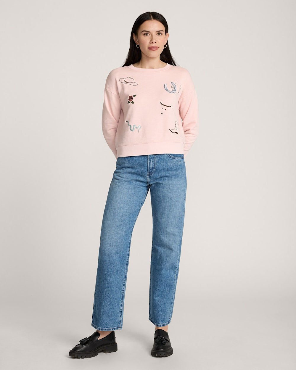 PENDLETON WOMEN'S WESTERN GRAPHIC FRENCH TERRY PULLOVER