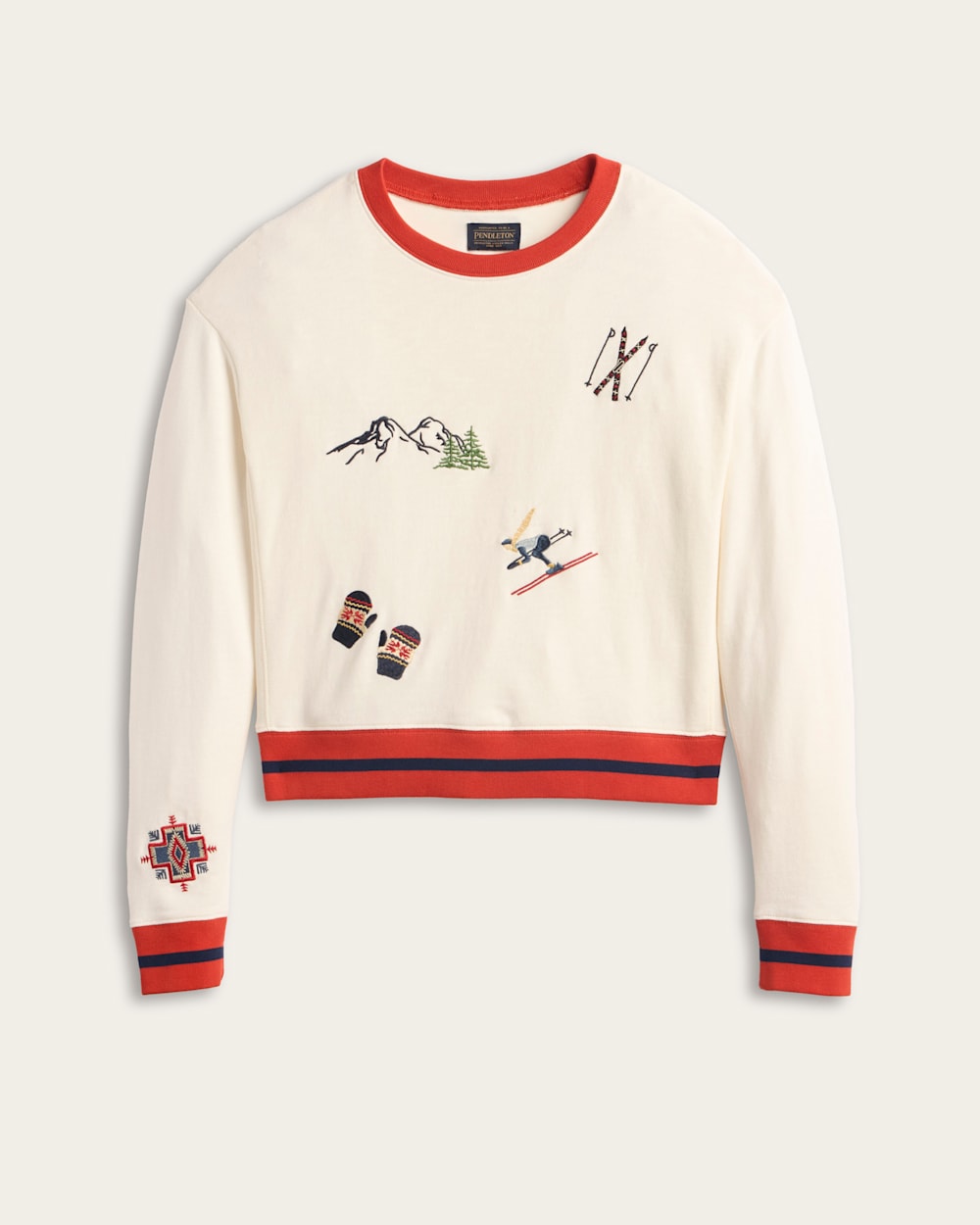 PENDLETON WOMEN'S SKI GRAPHIC FRENCH TERRY PULLOVER