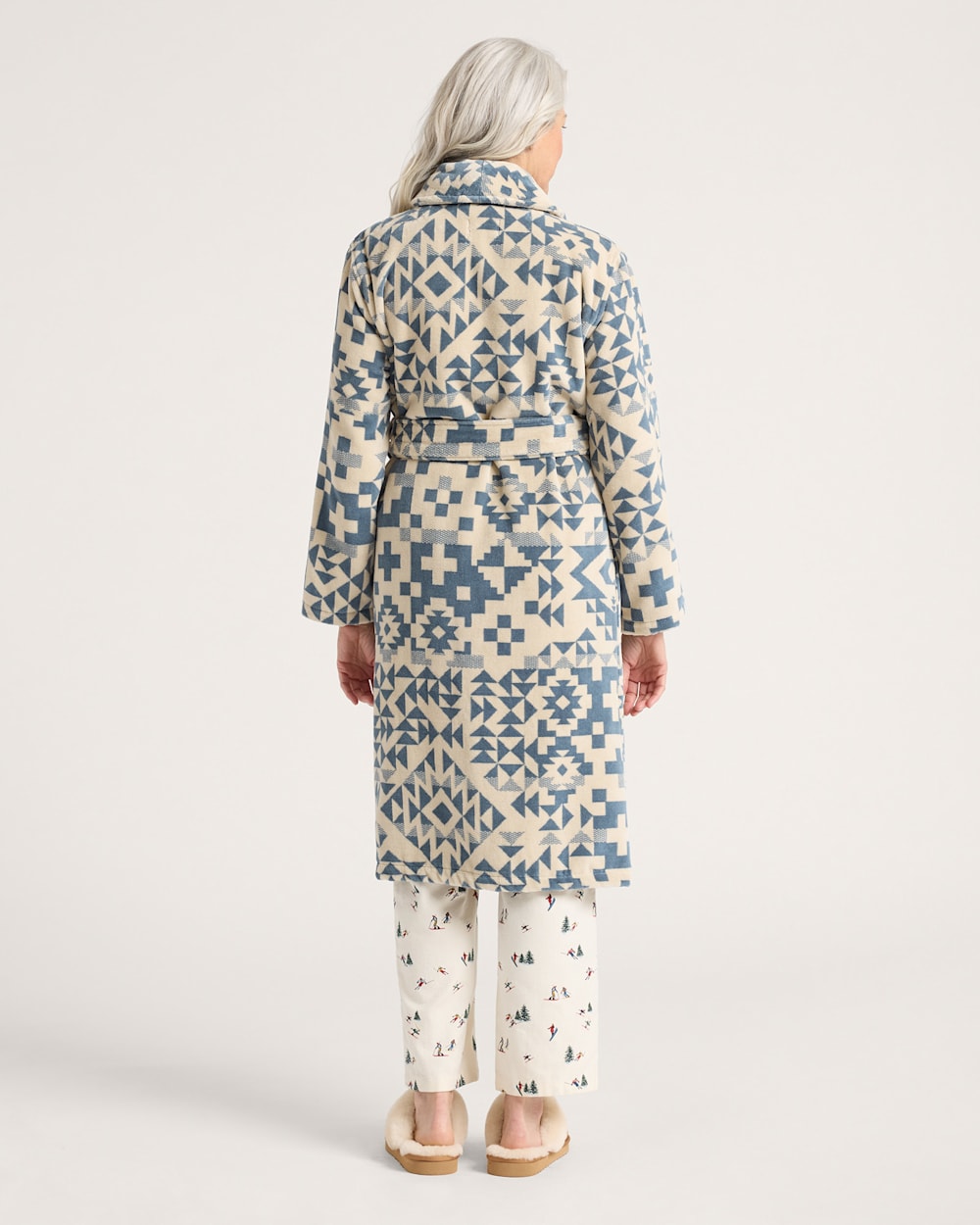 PENDLETON WOMEN'S BLUE RIDGE COTTON TERRY VELOUR BATHROBE
