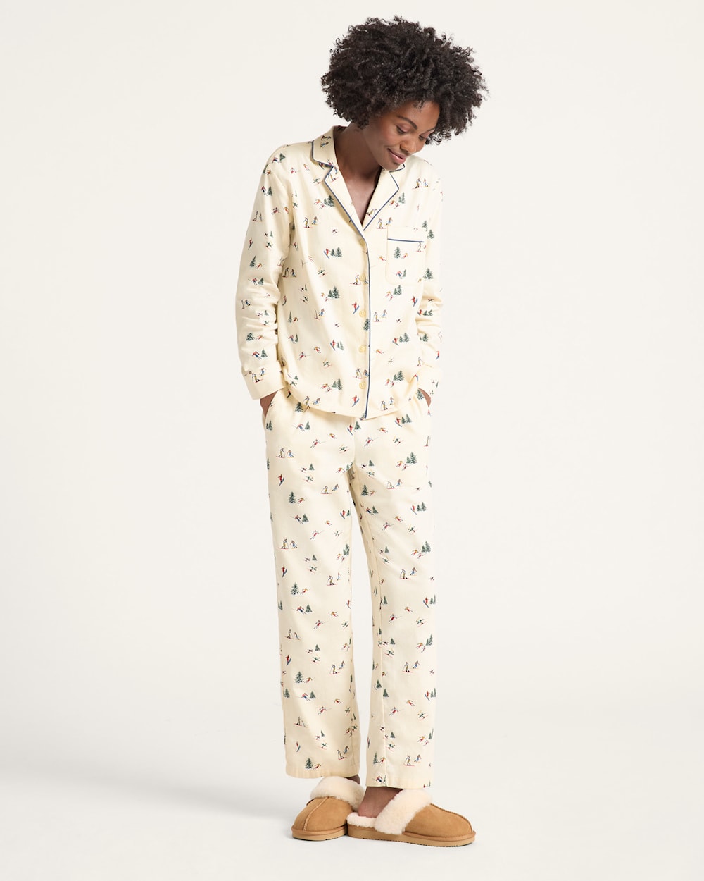 PENDLETON WOMEN'S SKI PRINT FLANNEL PAJAMA SET