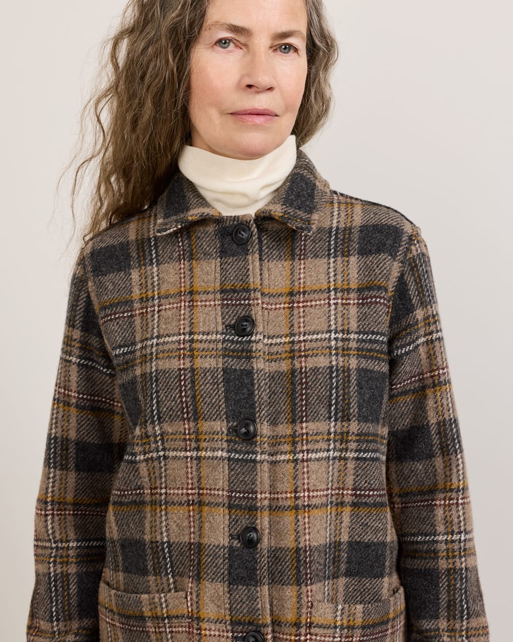 PENDLETON WOMEN'S PLAID JOLENE WOOL FRINGED JACKET