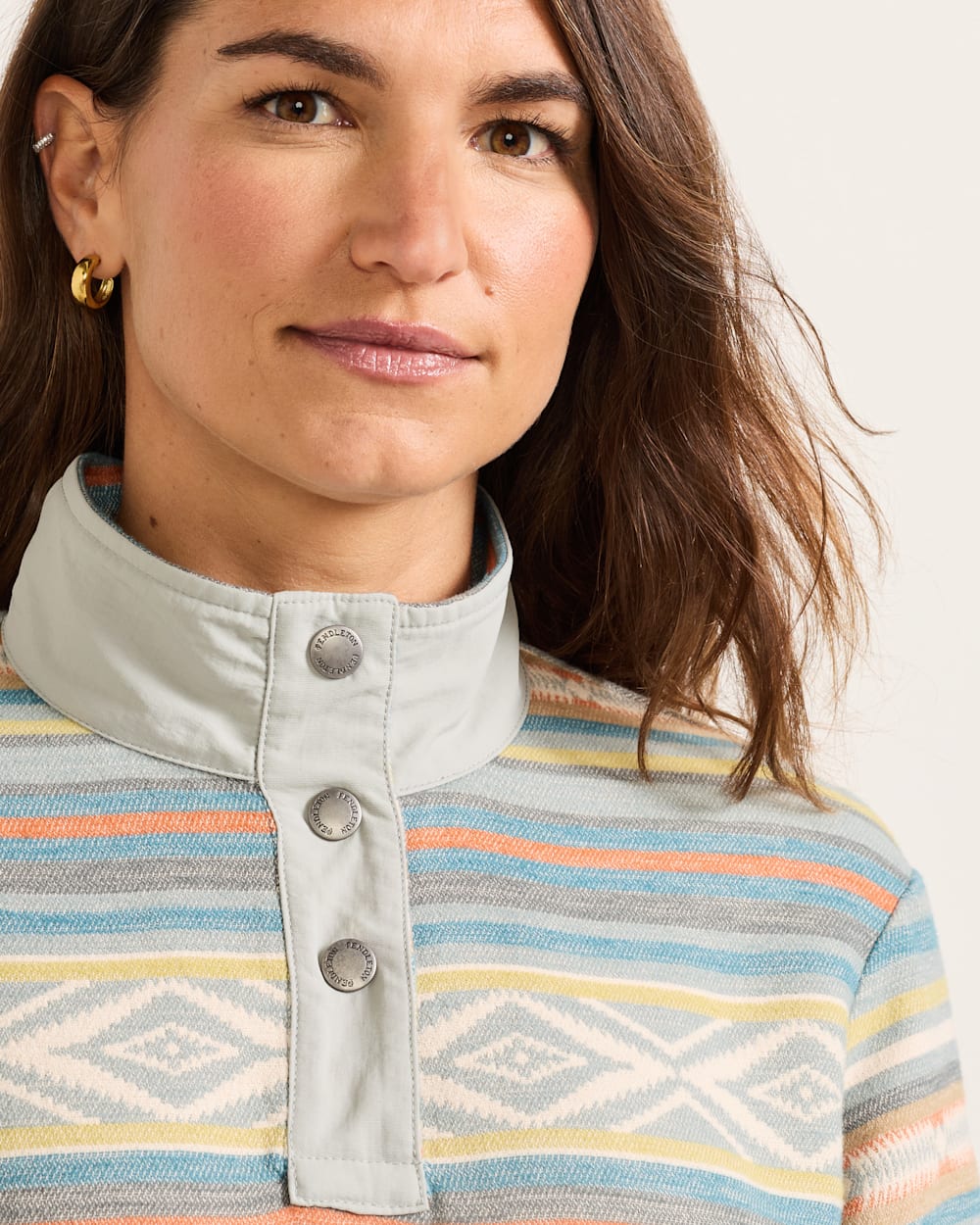 PENDLETON WOMEN'S DOUBLESOFT HALF-SNAP PULLOVER