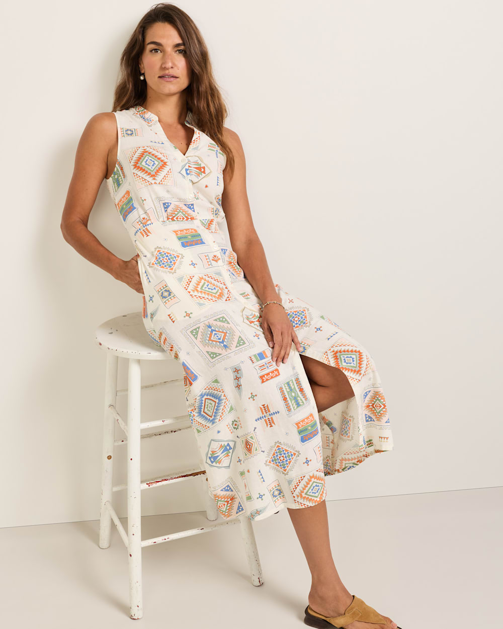 PENDLETON WOMEN'S LANA SLEEVELESS LINEN DRESS