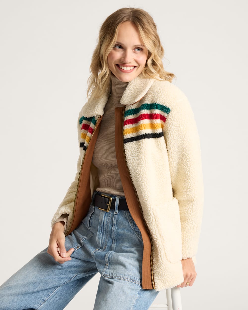 PENDLETON WOMEN'S GLACIER SUNSET SHERPA FLEECE JACKET