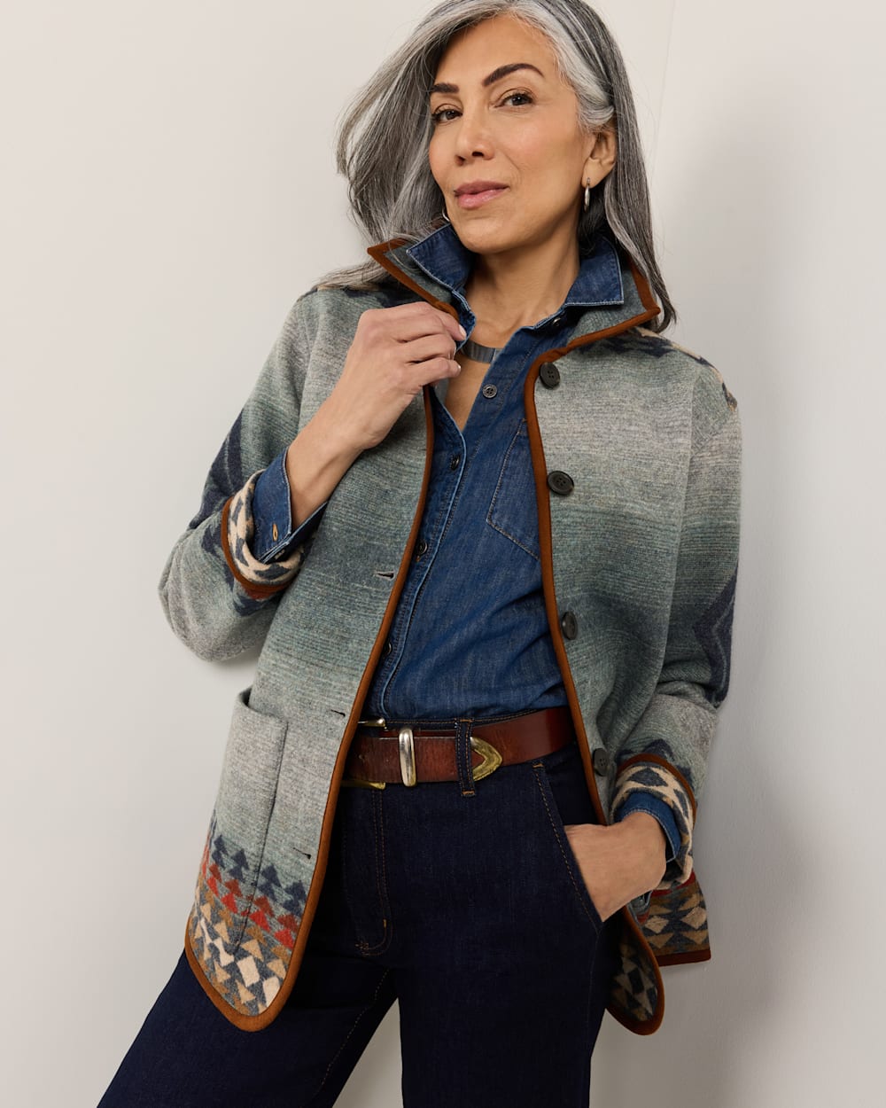 PENDLETON WOMEN'S HARDING REVERSIBLE WOOL COAT