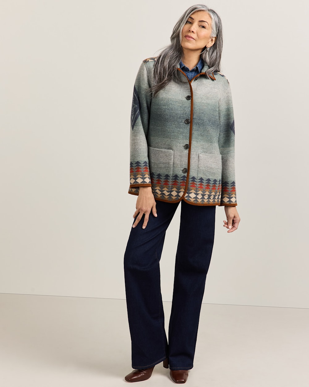 PENDLETON WOMEN'S HARDING REVERSIBLE WOOL COAT