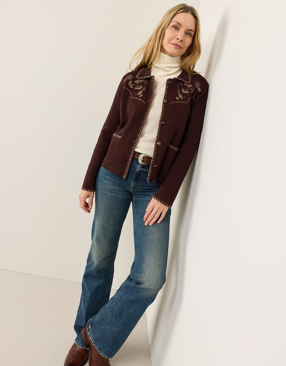 PENDLETON WOMEN'S EMBROIDERED SOUVENIR CARDIGAN