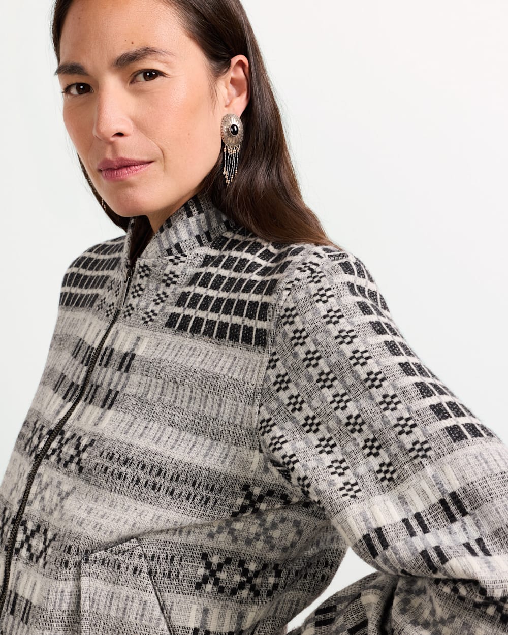 PENDLETON WOMEN'S TEXTURED WOOL BOMBER JACKET