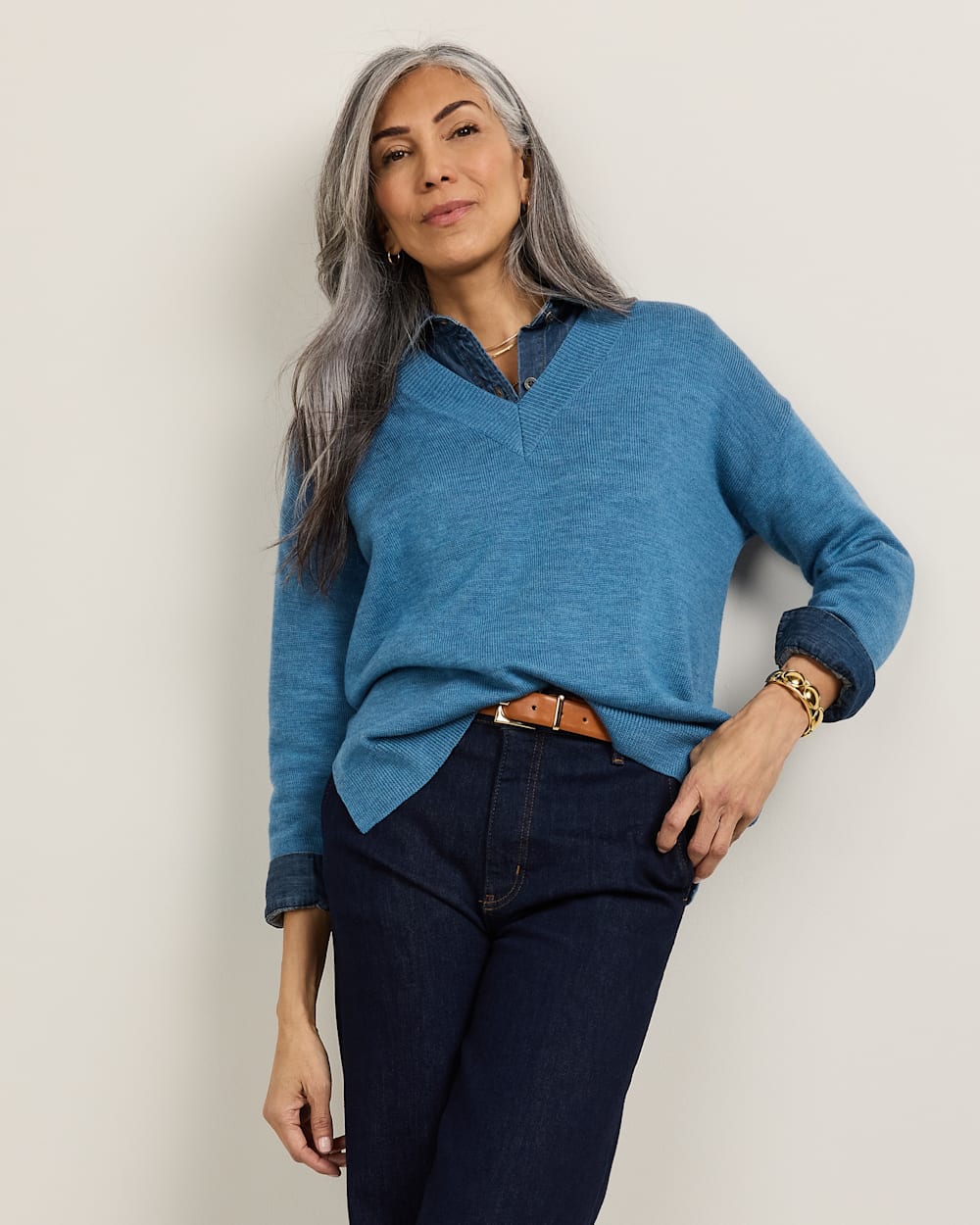 PENDLETON WOMEN'S MERINO V-NECK SWEATER