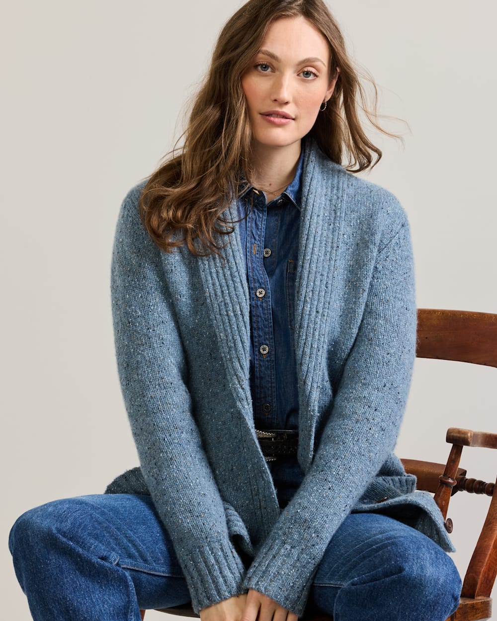 PENDLETON WOMEN'S LAMBSWOOL BELTED CARDIGAN