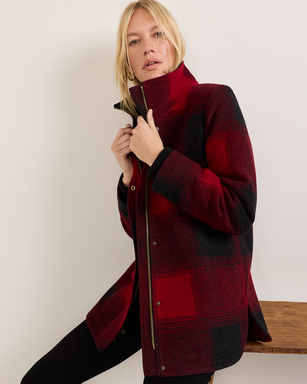PENDLETON WOMEN'S PLAID WOOL COAT