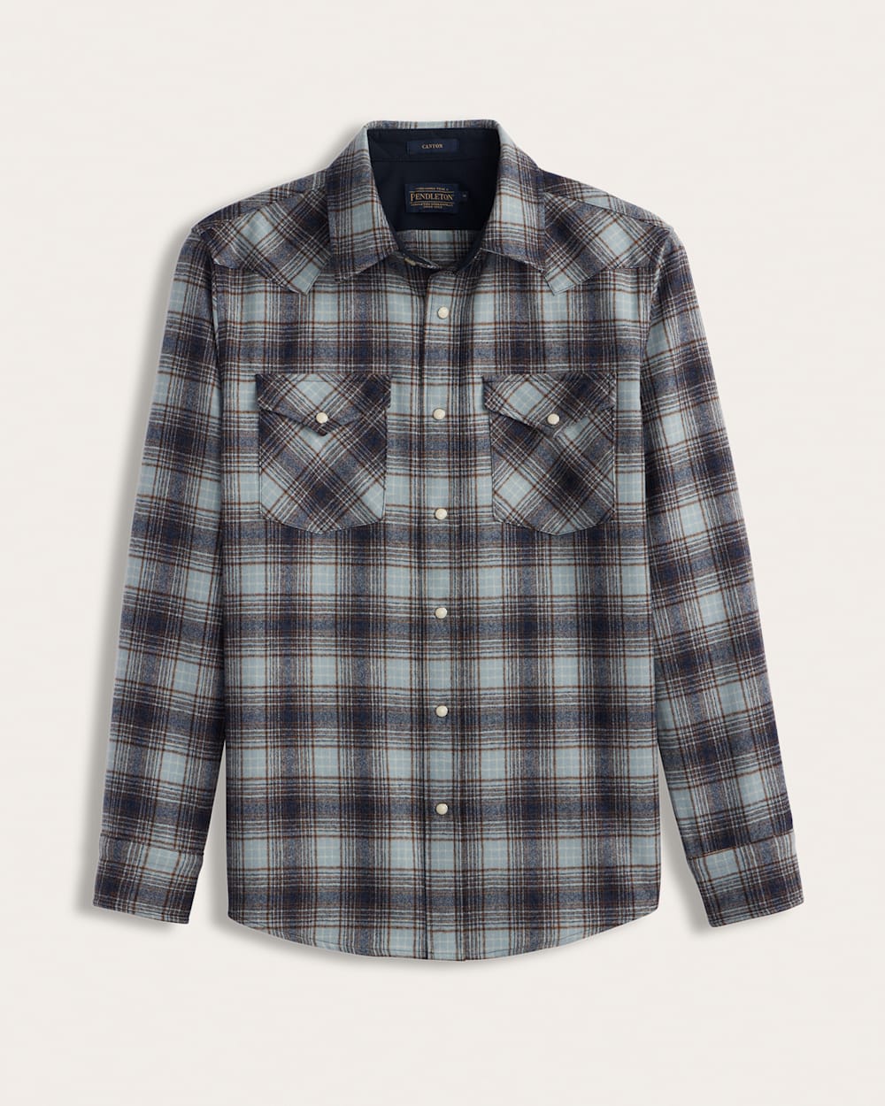 PENDLETON MEN'S PLAID SNAP-FRONT WESTERN CANYON SHIRT