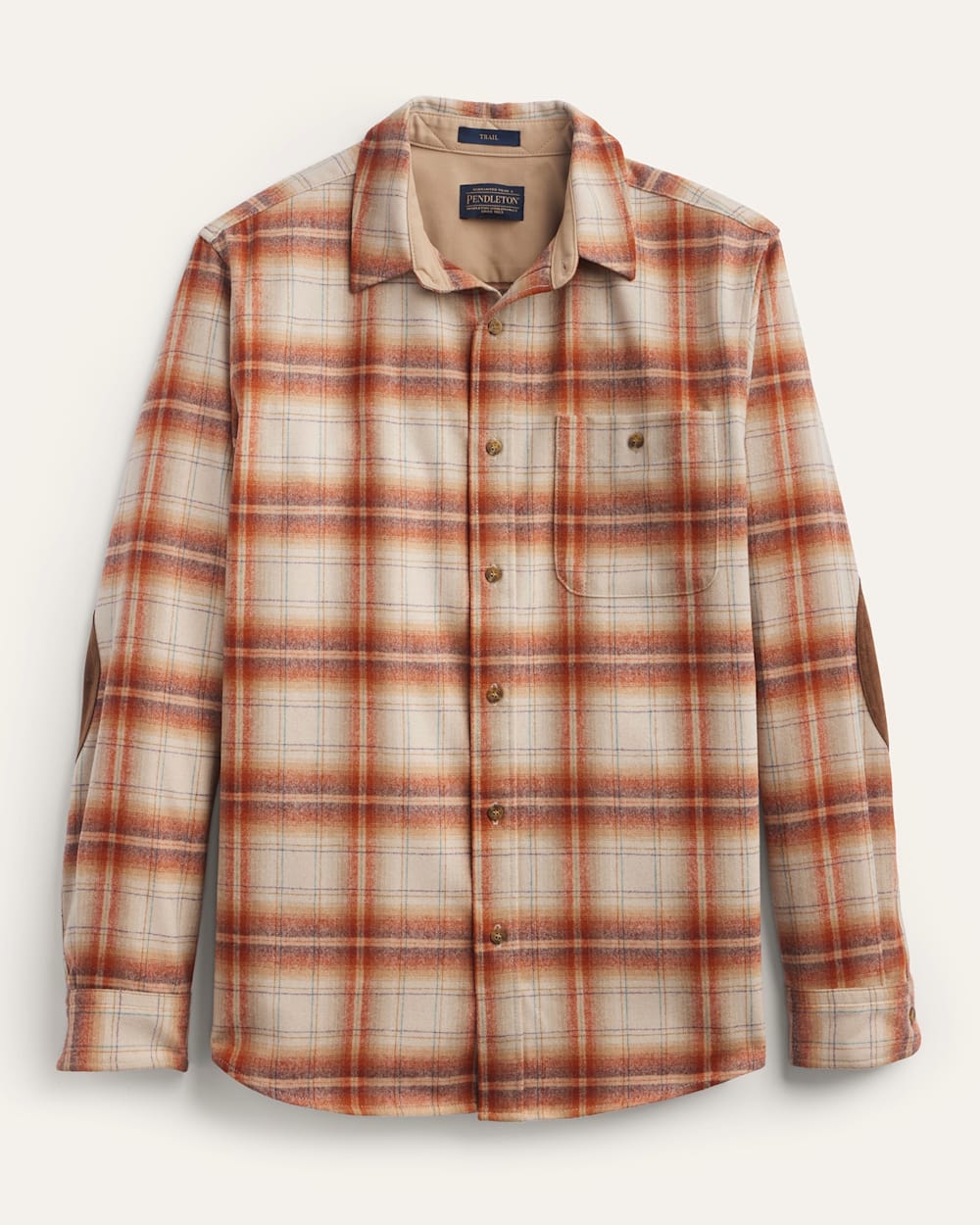 PENDLETON MEN'S PLAID ELBOW-PATCH TRAIL SHIRT