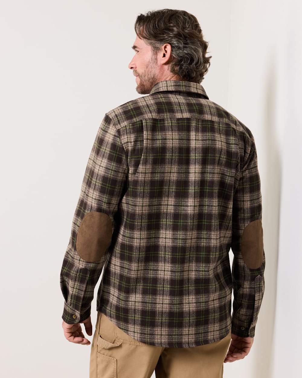 PENDLETON MEN'S PLAID ELBOW-PATCH TRAIL SHIRT
