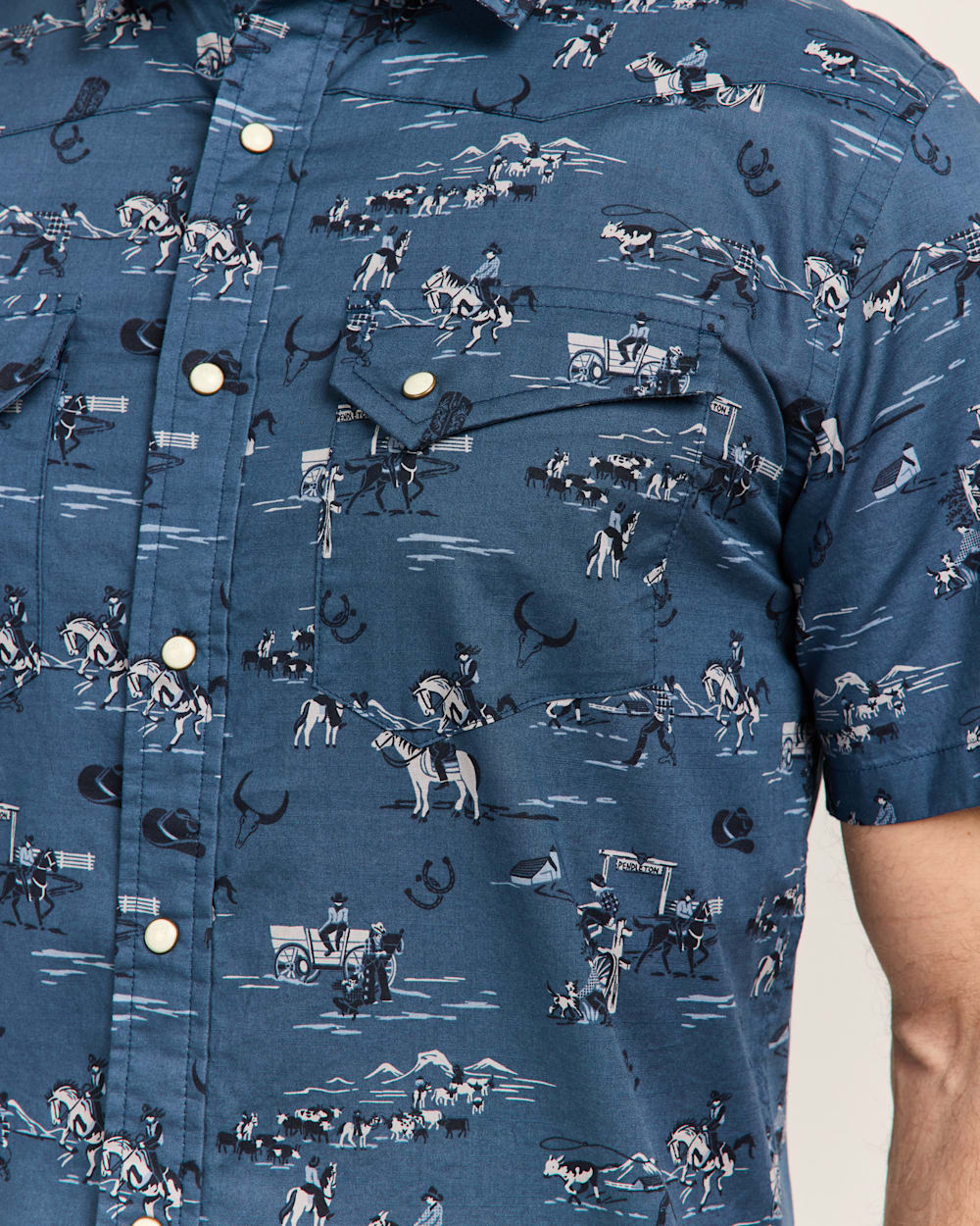 PENDLETON MEN'S SHORT-SLEEVE LARAMIE SNAP-FRONT SHIRT