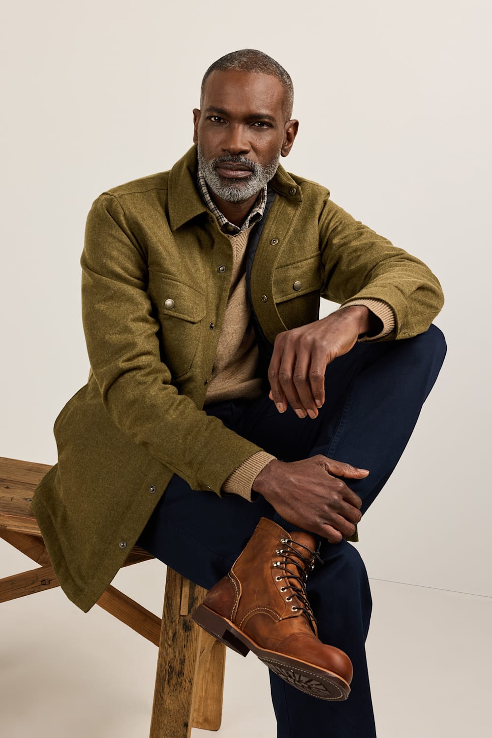 PENDLETON MEN'S QUILTED WOOL CPO JACKET