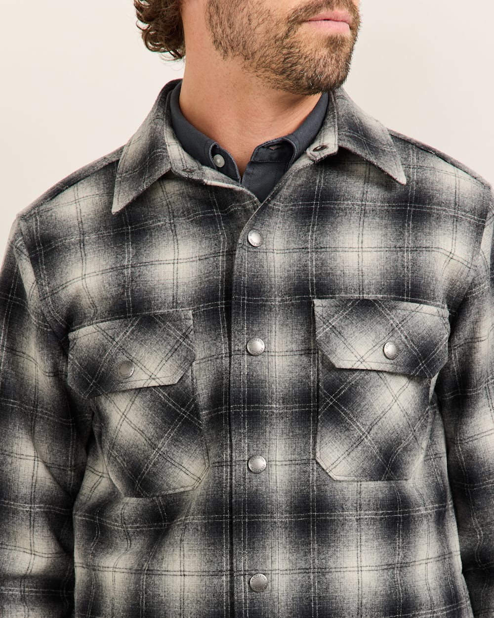 PENDLETON MEN'S PLAID QUILTED WOOL CPO JACKET
