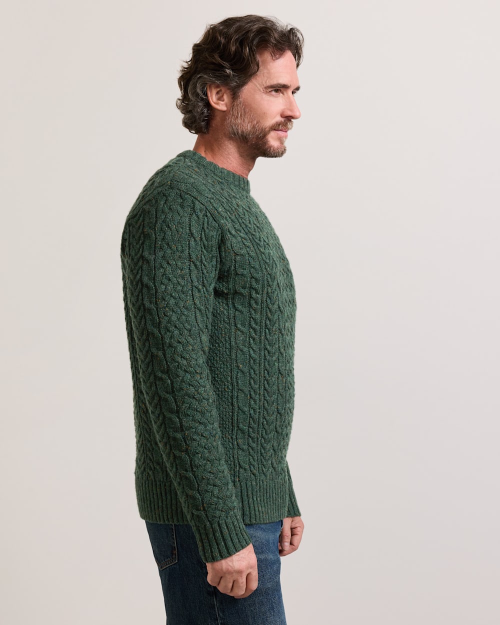 PENDLETON MEN'S WOOL DONEGAL FISHERMAN SWEATER
