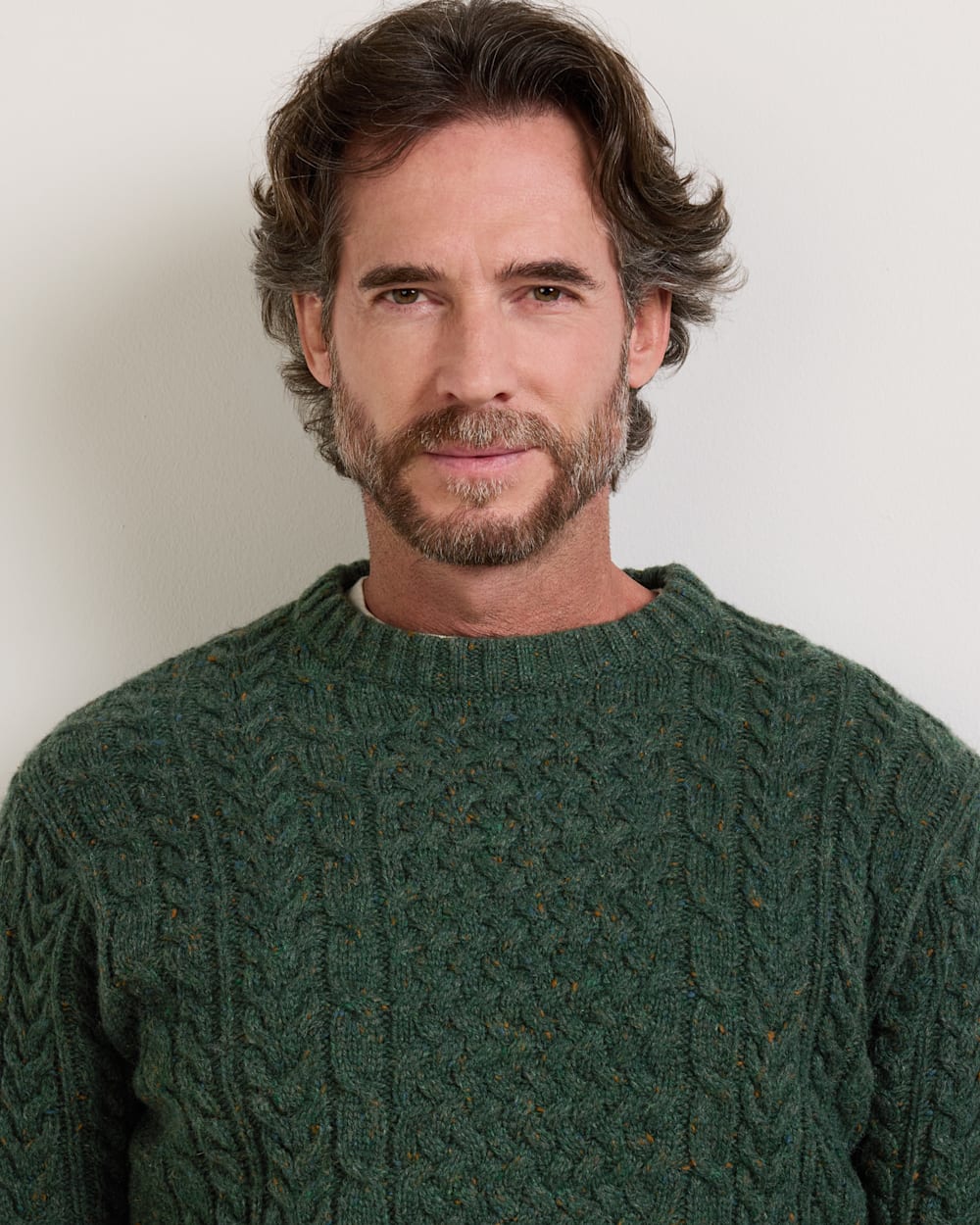 PENDLETON MEN'S WOOL DONEGAL FISHERMAN SWEATER