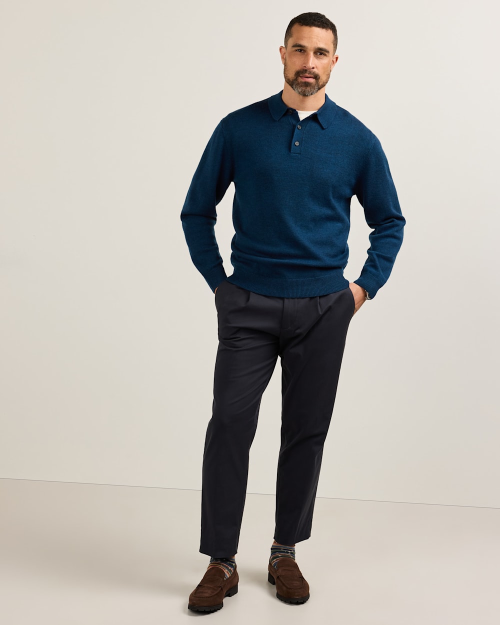 PENDLETON MEN'S MERINO POLO SWEATER