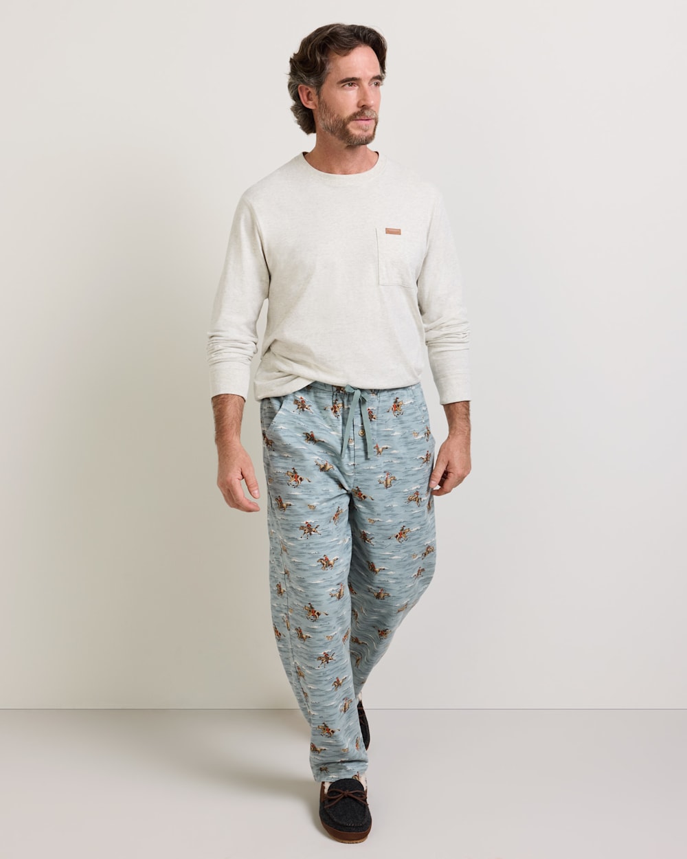 PENDLETON MEN'S COWBOY PRINT FLANNEL PAJAMA PANTS