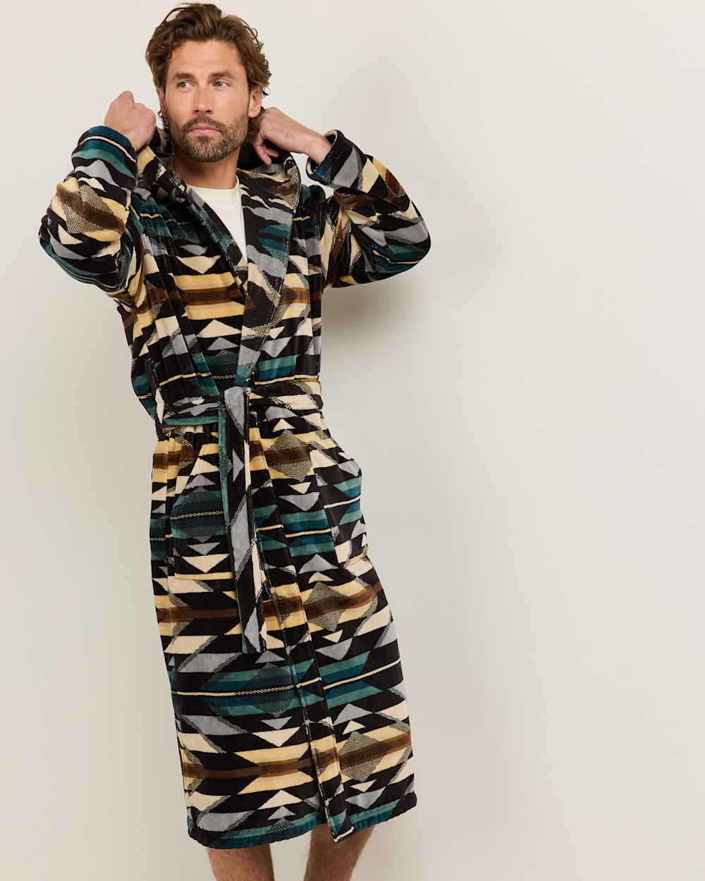PENDLETON UNISEX WYETH TRAIL COTTON TERRY VELOUR BATHROBE