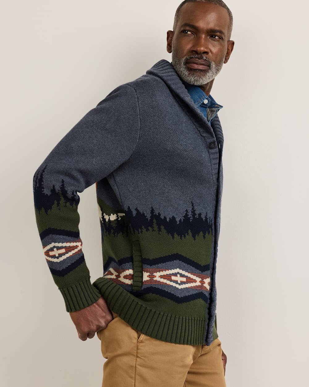 PENDLETON MEN'S MOUNTAIN COTTON CARDIGAN