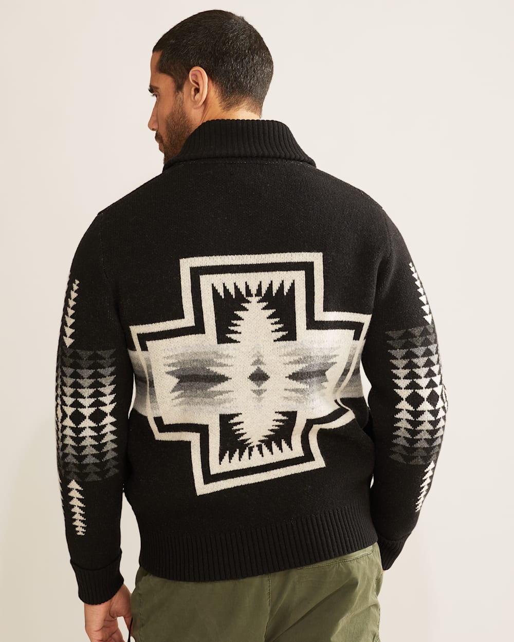 PENDLETON MEN'S HARDING ZIP LAMBSWOOL CARDIGAN