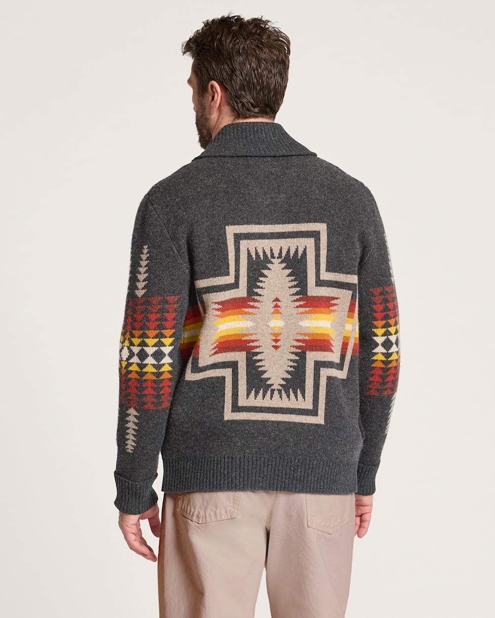 PENDLETON MEN'S HARDING ZIP LAMBSWOOL CARDIGAN