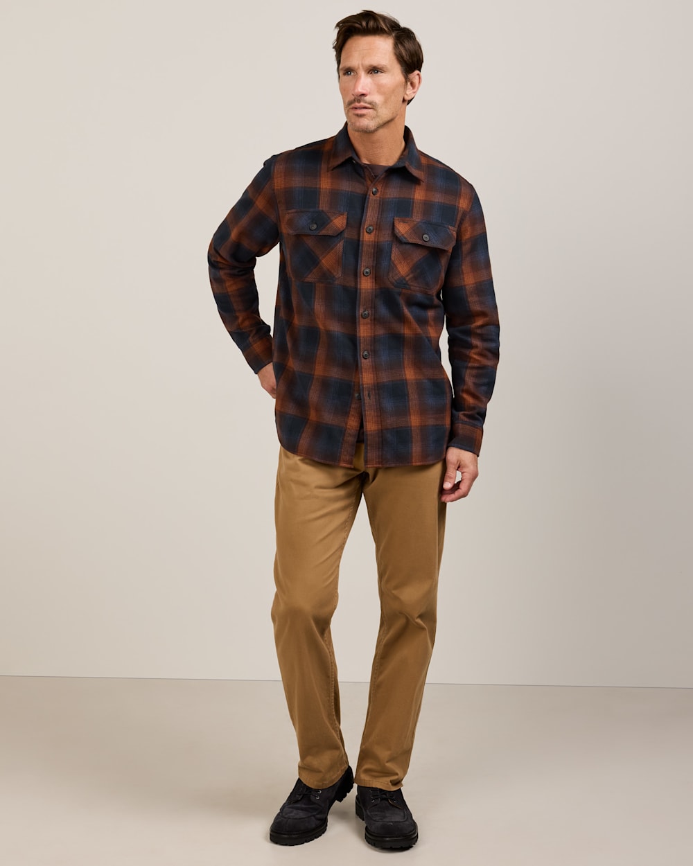 PENDLETON MEN'S PLAID BURNSIDE COTTON FLANNEL SHIRT