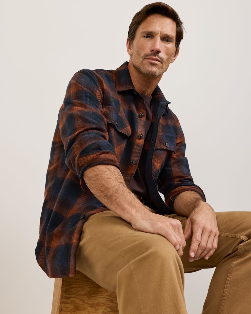 PENDLETON MEN'S PLAID BURNSIDE COTTON FLANNEL SHIRT
