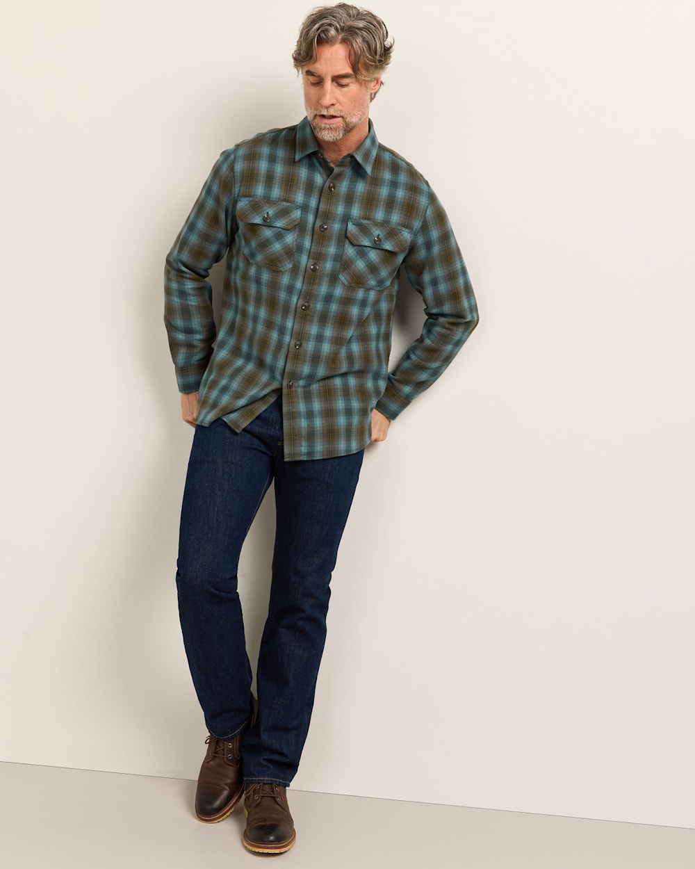 PENDLETON MEN'S PLAID BURNSIDE COTTON FLANNEL SHIRT