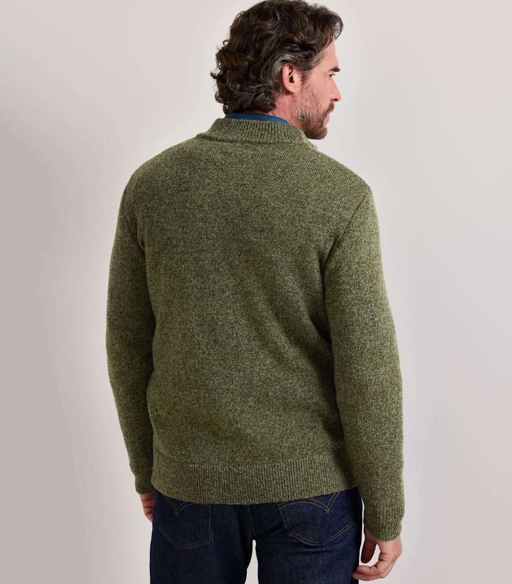 PENDLETON MEN'S SHETLAND COLLECTION QUARTER-ZIP SWEATER